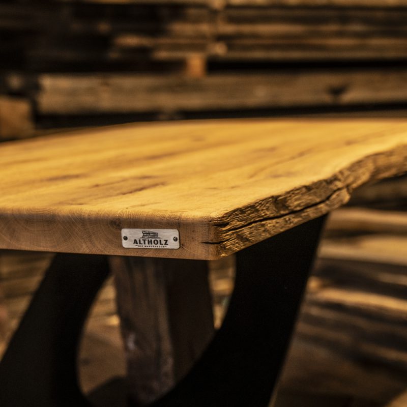 Altholz Couchtisch Eiche – Bild 7